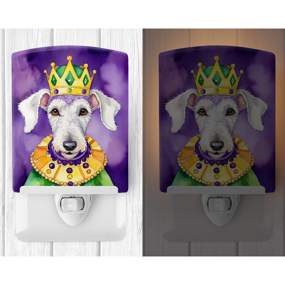 Bedlington Terrier King of Mardi Gras Ceramic Night Light Image 2