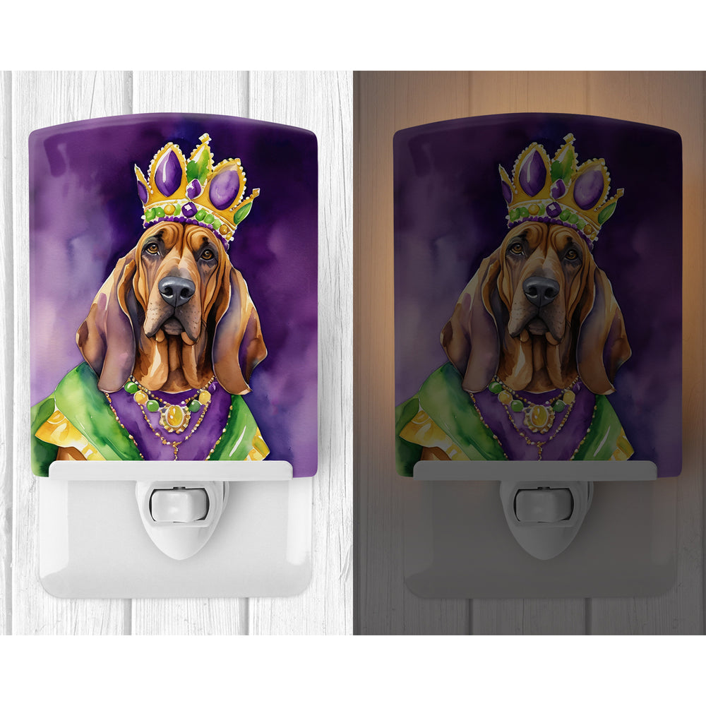 Bloodhound King of Mardi Gras Ceramic Night Light Image 2