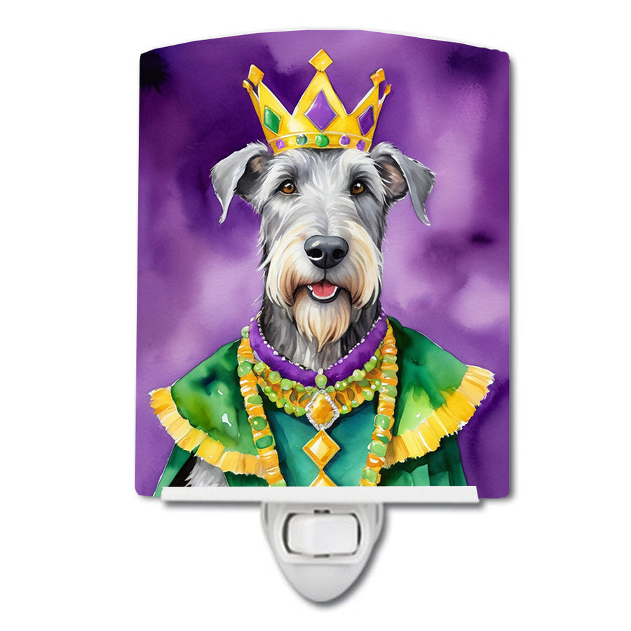 Irish Wolfhound King of Mardi Gras Ceramic Night Light Image 1