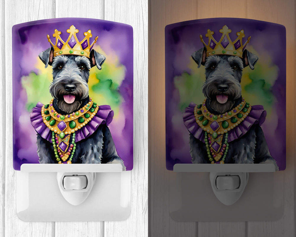 Kerry Blue Terrier King of Mardi Gras Ceramic Night Light Image 2