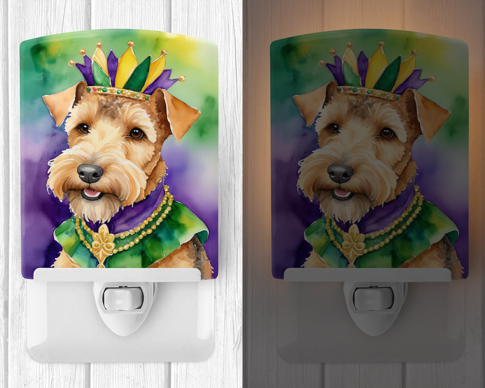 Lakeland Terrier King of Mardi Gras Ceramic Night Light Image 2