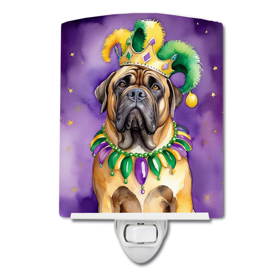 Mastiff King of Mardi Gras Ceramic Night Light Image 1