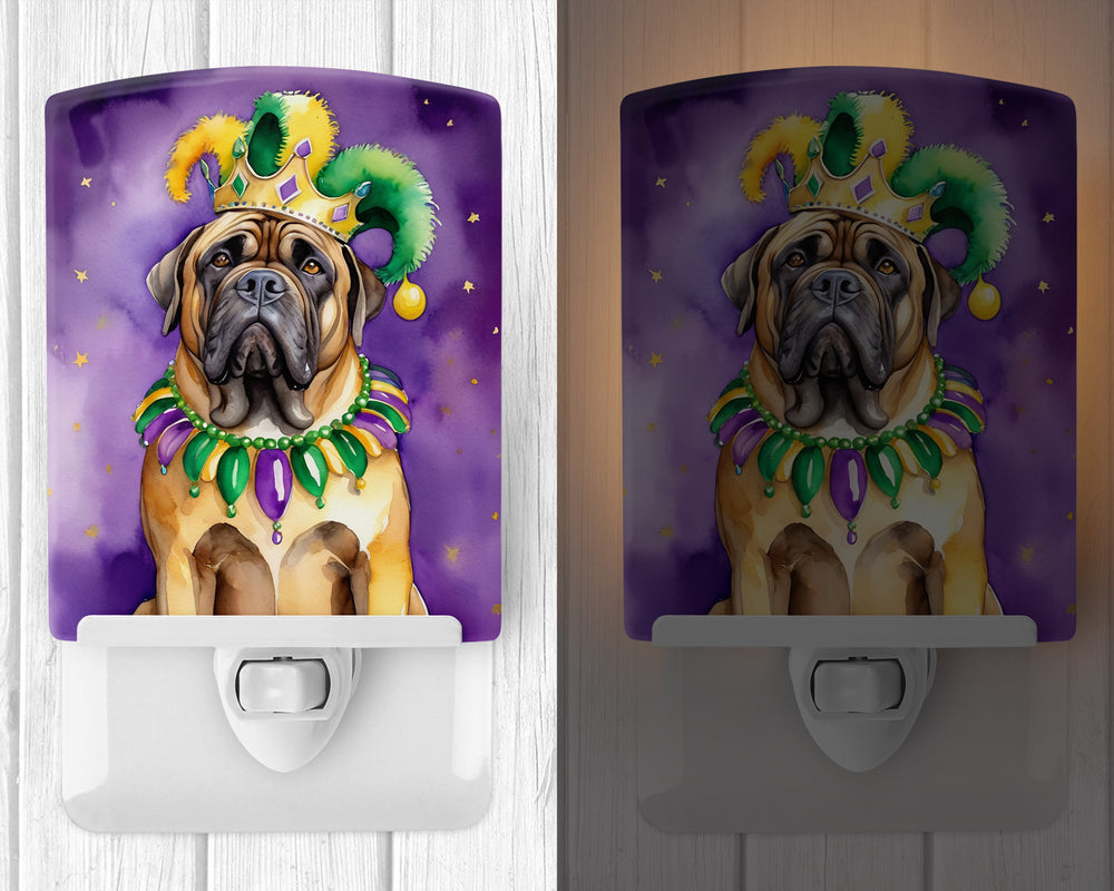 Mastiff King of Mardi Gras Ceramic Night Light Image 2