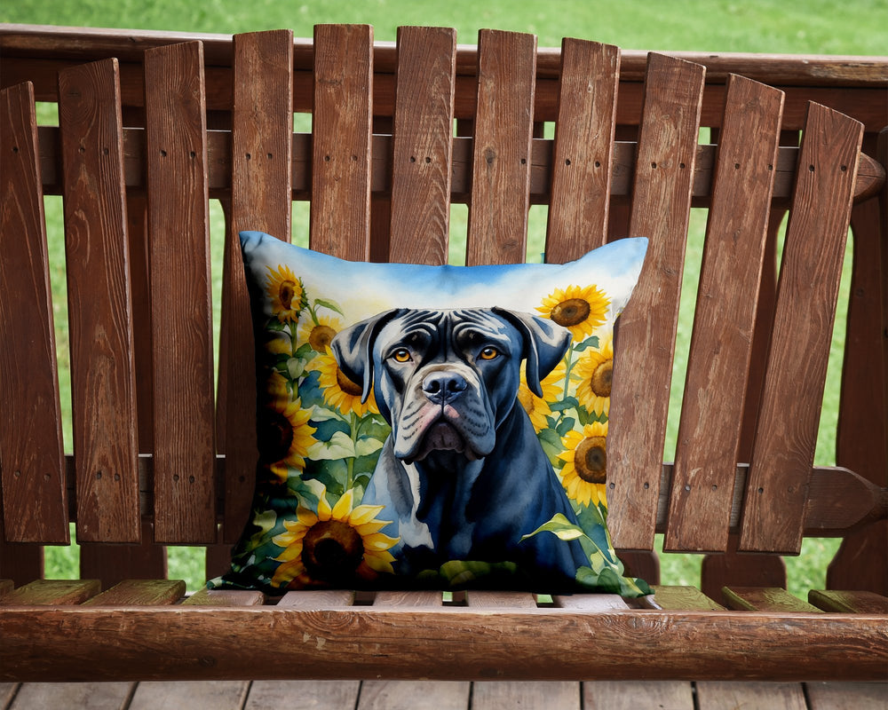 Cane Corso in Sunflowers Throw Pillow Image 2