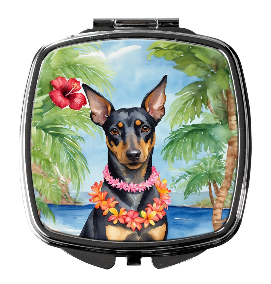 Manchester Terrier Luau Compact Mirror Image 1