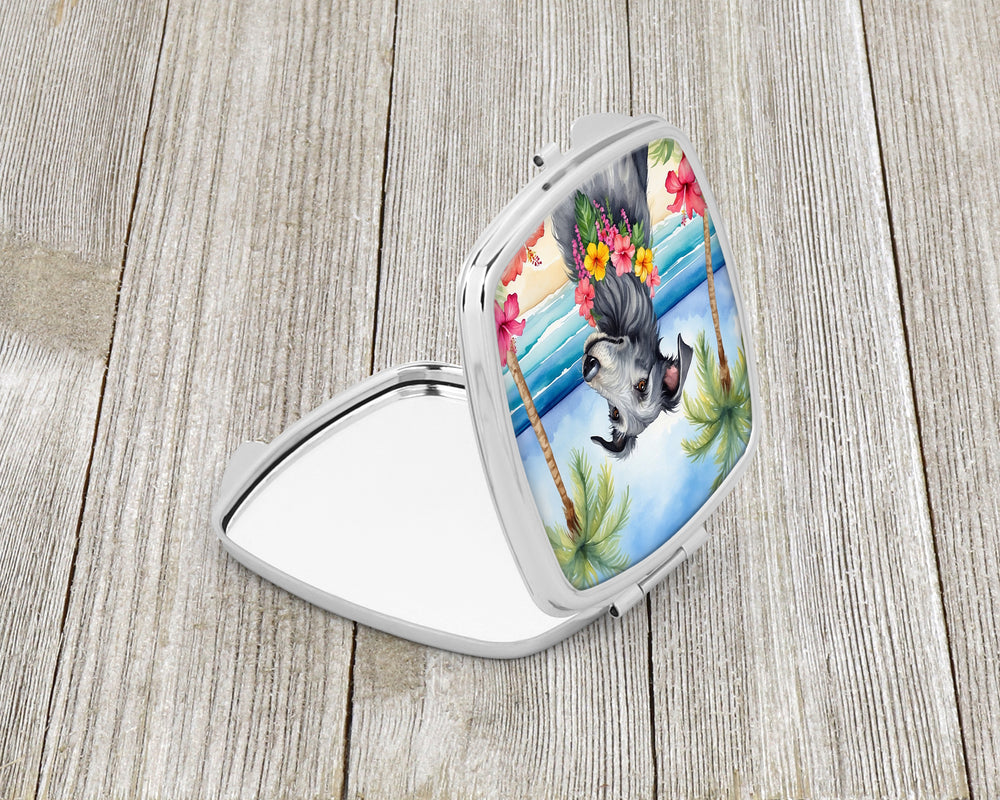 Scottish Deerhound Luau Compact Mirror Image 2