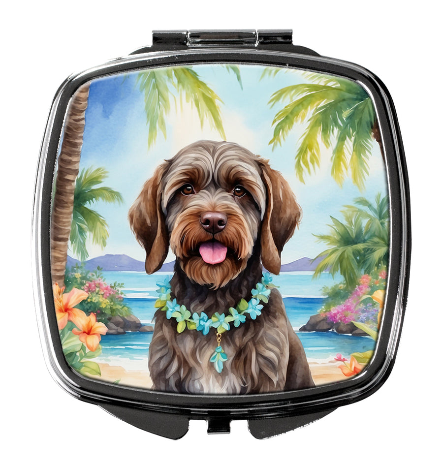 Wirehaired Pointing Griffon Luau Compact Mirror Image 1