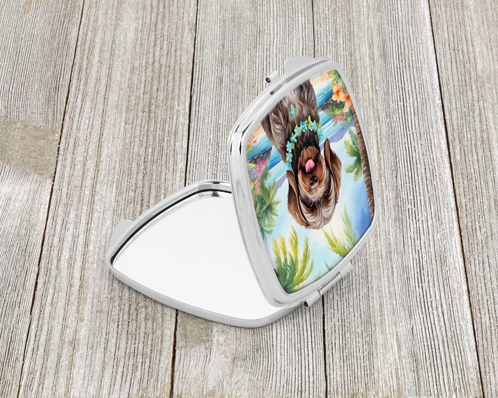 Wirehaired Pointing Griffon Luau Compact Mirror Image 2