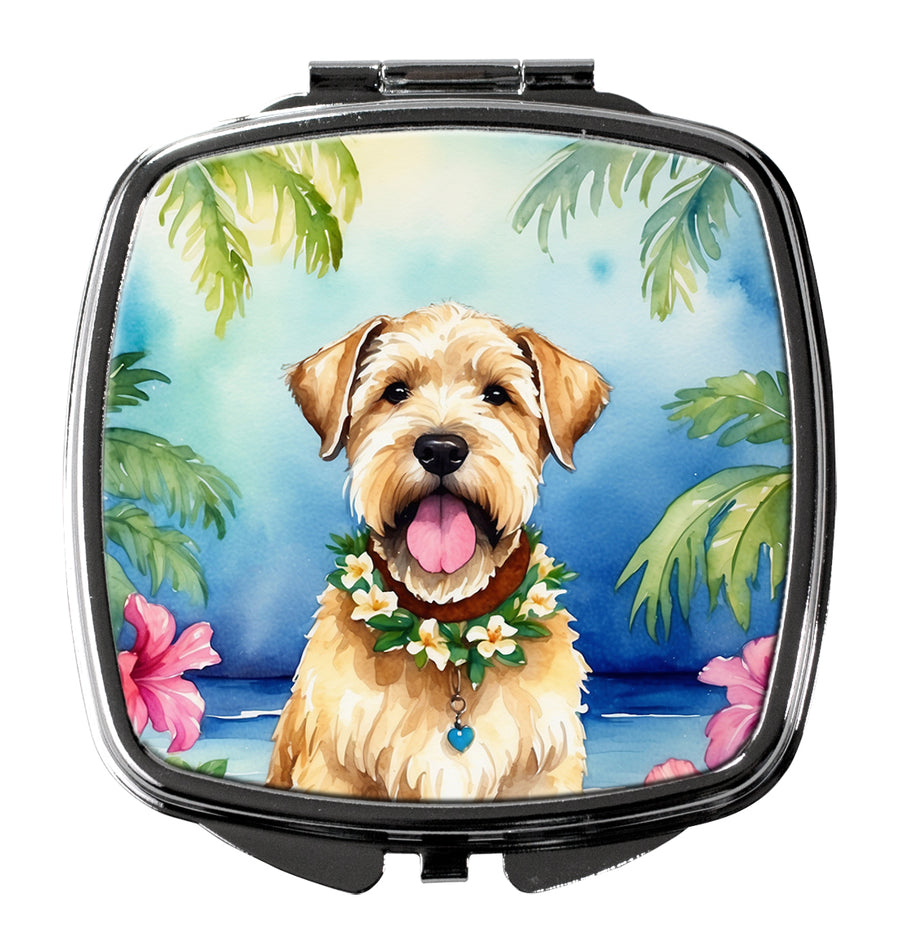 Wheaten Terrier Luau Compact Mirror Image 1