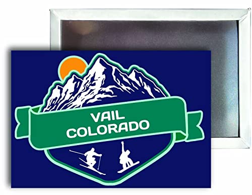 Vail Colorado Ski Snowboard Winter Adventures 2.5"X3.5" Refrigerator Magnet Image 1