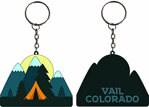 Vail Colorado Souvenir tent Metal Keychain Image 1