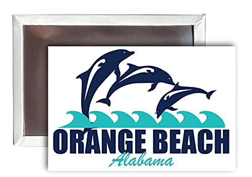 Orange Beach Alabama Souvenir 2x3-Inch Fridge Magnet Dolphin Design Image 1
