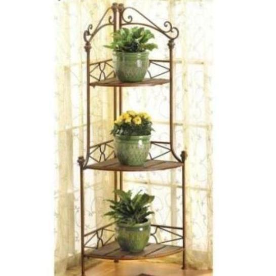 Rustic Corner Bakers Rack Image 2