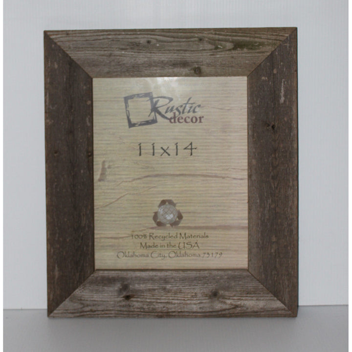 11x14 Rustic Barn Wood Extra Wide Wall Frame Image 1