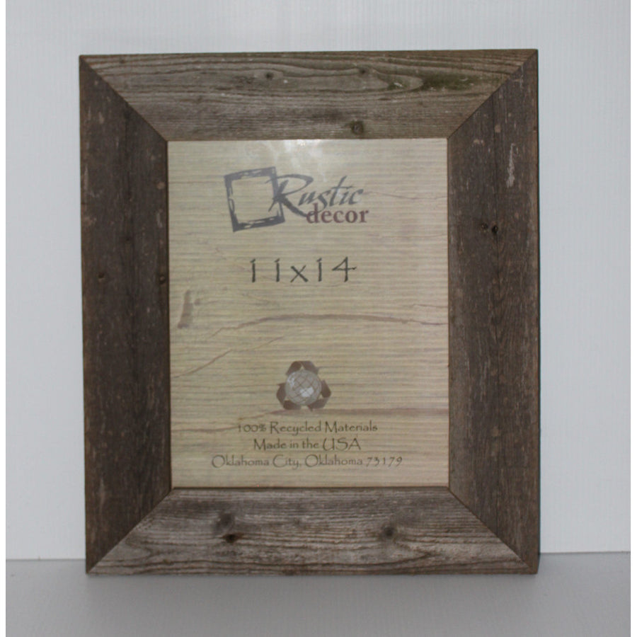 11x14 Rustic Barn Wood Extra Wide Wall Frame Image 1
