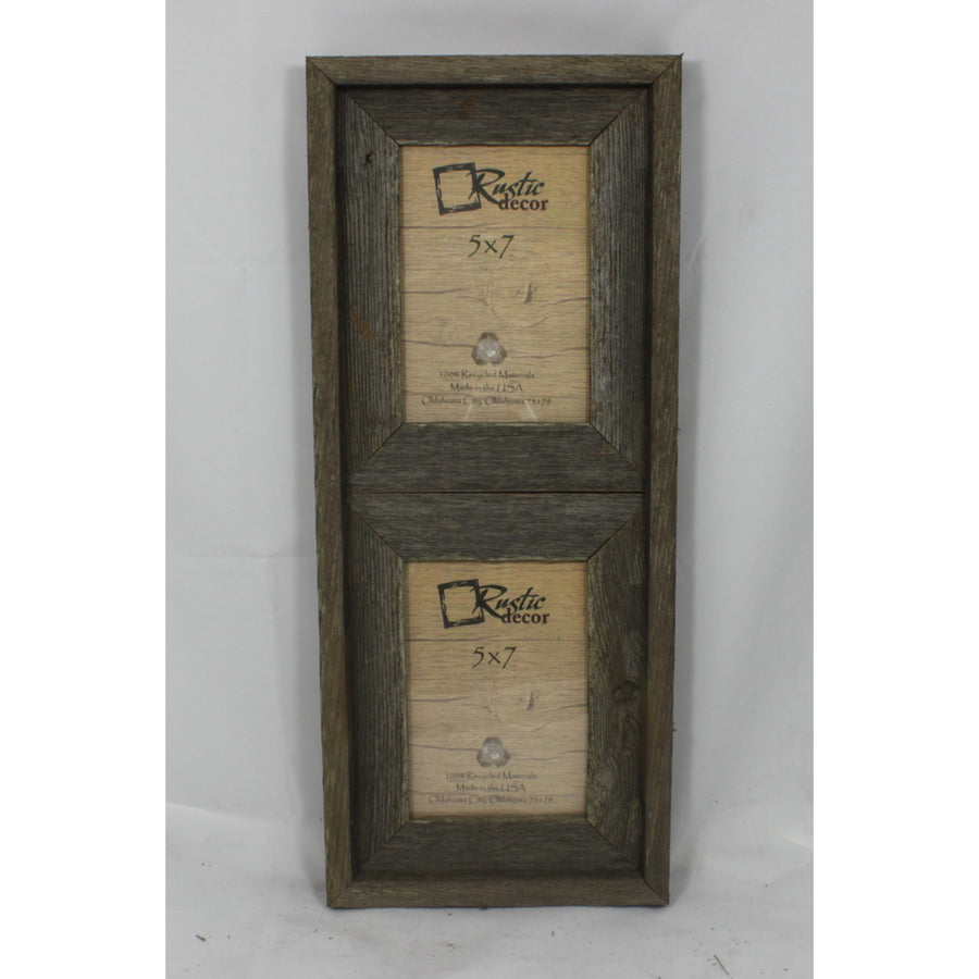 5x7 Rustic Barn Wood Vertical Double Opening Frame Image 1
