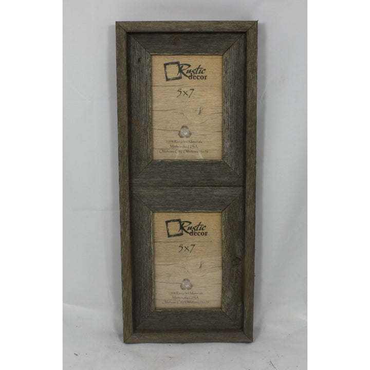 5x7 Rustic Barn Wood Vertical Double Opening Frame Image 1