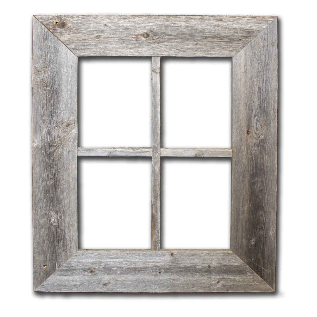 Rustic Barn Wood Window Frame Image 1