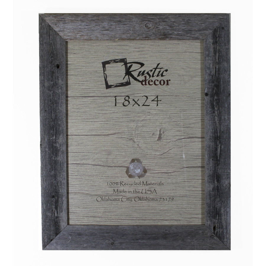 18x24 Rustic Barn Wood Extra Wide Wall Frame Image 1
