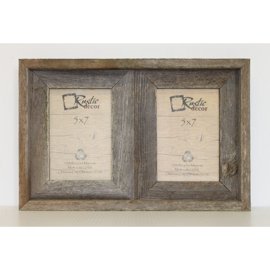 5x7 Rustic Barn Wood Double Opening Frame Image 1