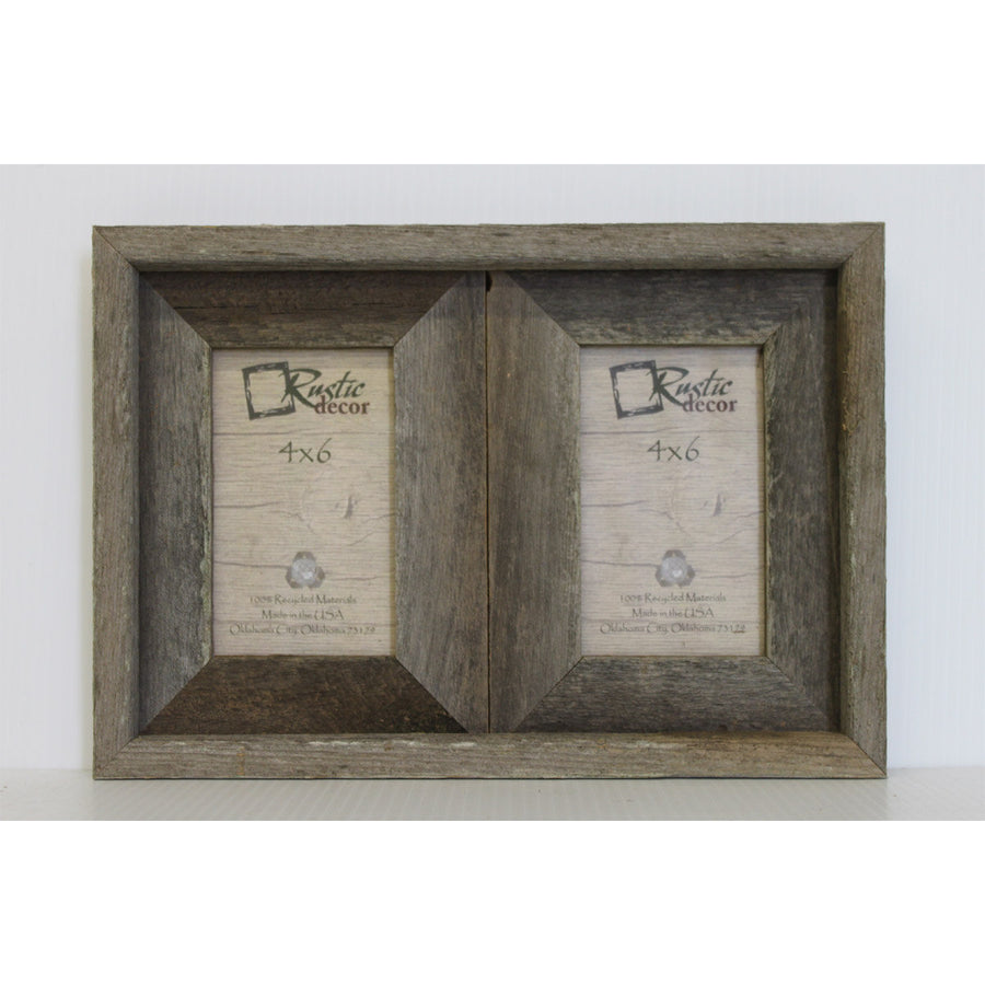 4x6 Rustic Barn Wood Double Opening Frame Image 1