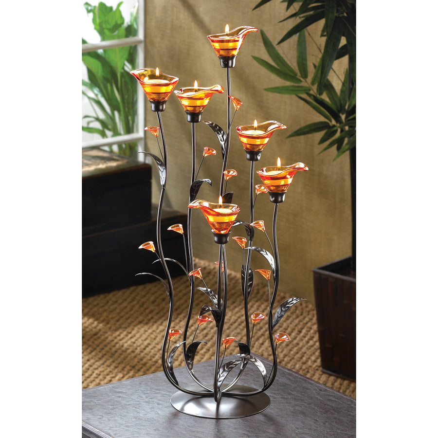 AMBER CALLA LILY CANDLEHOLDER Image 1