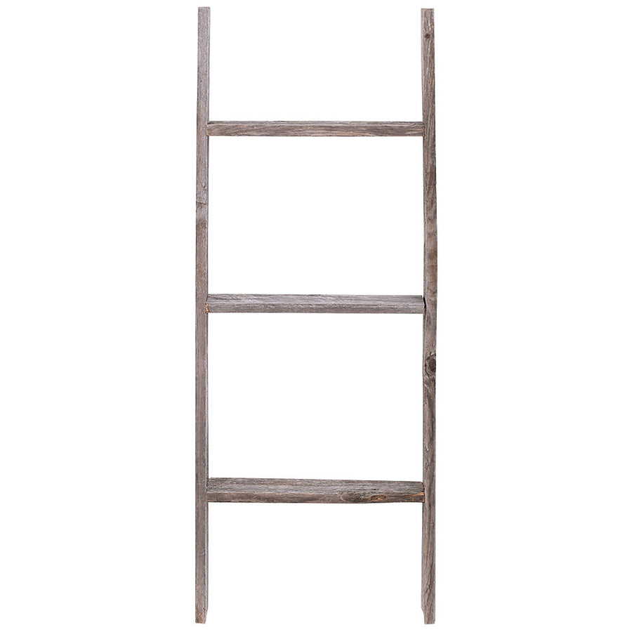 3 Foot Rustic Reclaimed Barn Wood Decorative Ladder Image 1