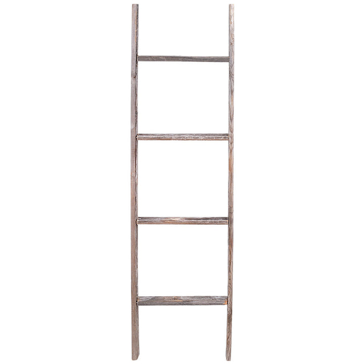 4-Ft. Decorative Barn Wood Step Ladder by Rustic Reclaimed Image 1