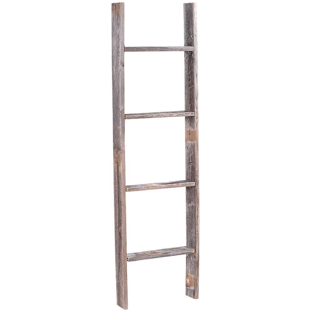 4-Ft. Decorative Barn Wood Step Ladder by Rustic Reclaimed Image 2