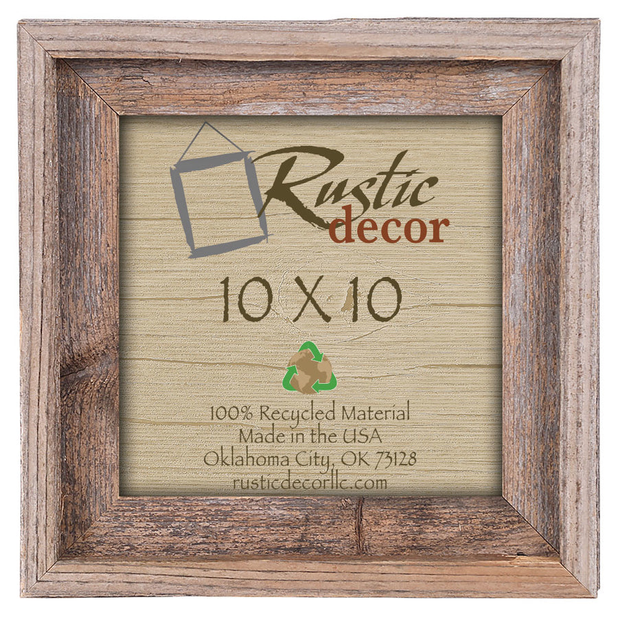 10x10 Rustic Barn Wood Signature Photo Frame Image 1