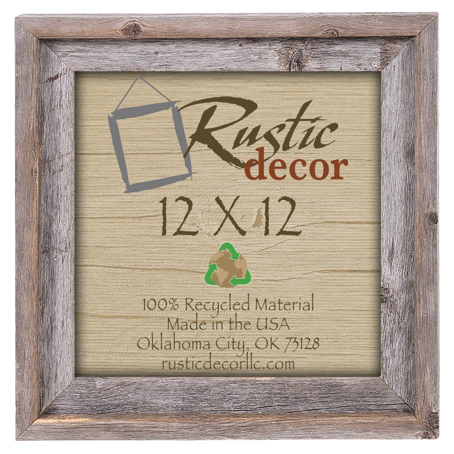 12x12 Rustic Barn Wood Signature Photo Frame Image 1