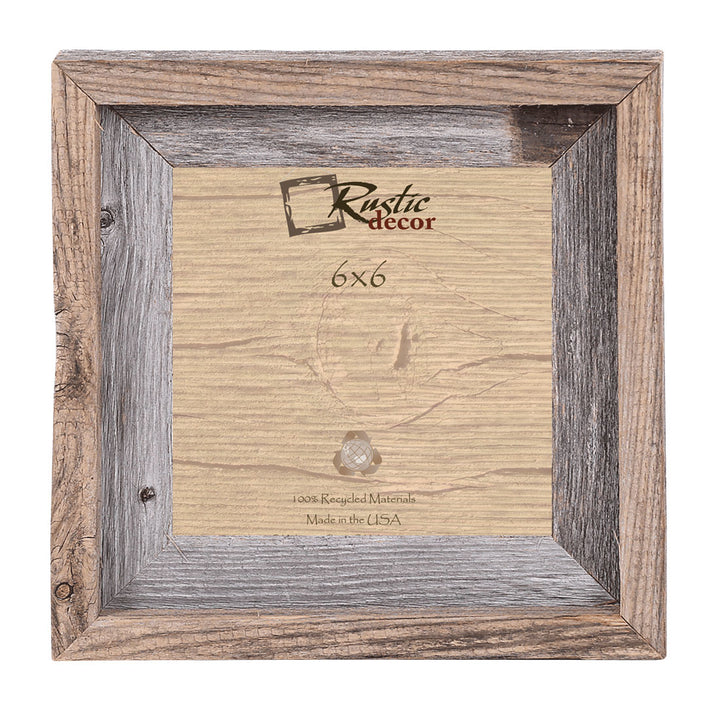 6x6 Rustic Barn Wood Signature Wall Frame Image 1