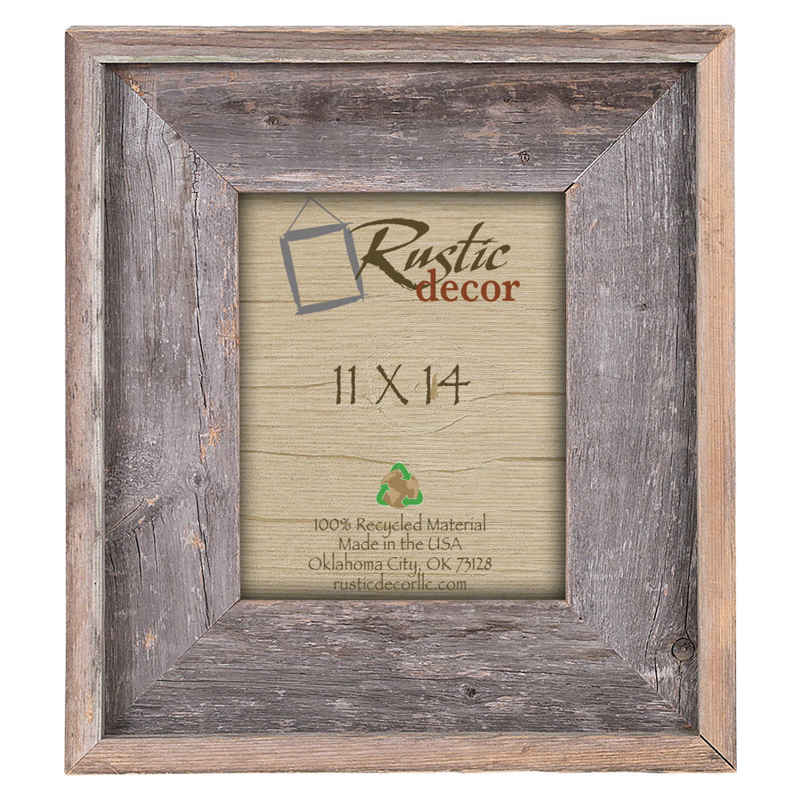 11x14 Premium (4") Rustic Reclaimed Barn Wood Wall Frame Image 1