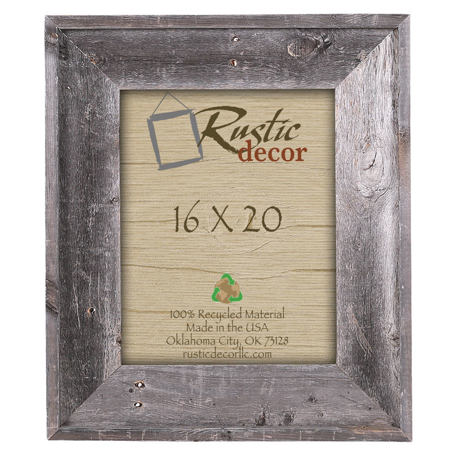 16x20 Premium (4") Rustic Reclaimed Barn Wood Wall Frame Image 1