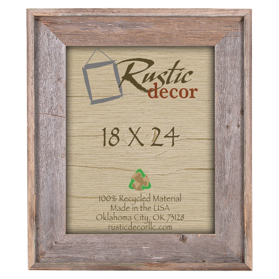 18x24 Premium (4") Rustic Reclaimed Barn Wood Wall Frame Image 1