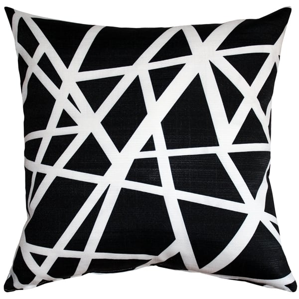 Pillow Decor Birds Nest Black Throw Pillow 20x20 Geometric Accent Image 1