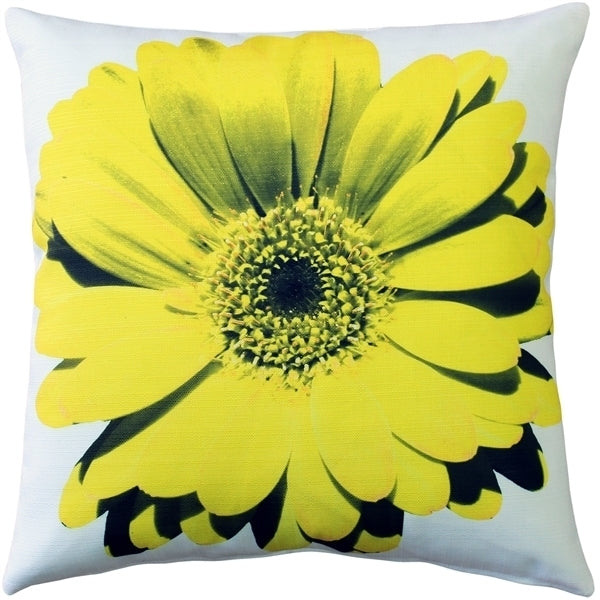 Pillow Decor - Bold Daisy Flower Yellow Throw Pillow 20X20 Image 1