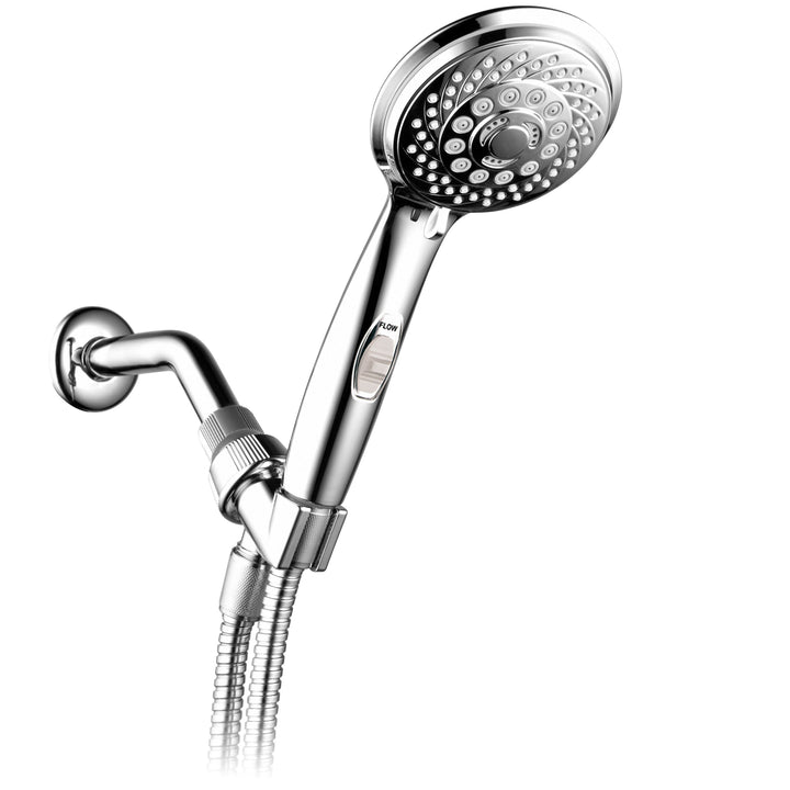 HotelSpa Luxury 7 Setting Spiral Hand Shower with ON/OFF Pause Switch Image 1