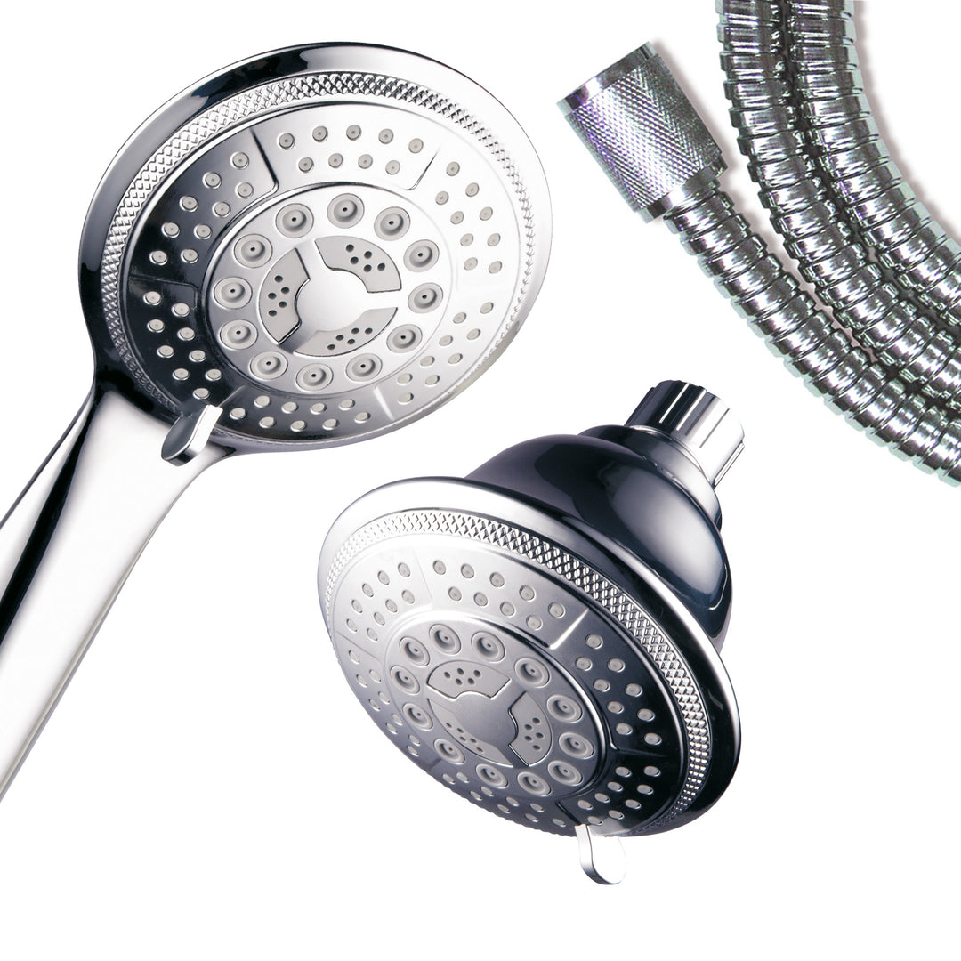 Hydroluxe Ultra Luxury 3 Way Shower Combo 24 Settings Chrome Handheld Oversize Image 6