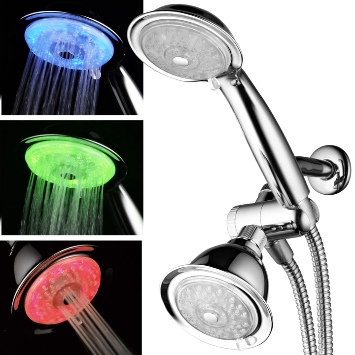 Luminex LED Shower Combo with Air Jet Turbo Pressure Boost Nozzle Technology Image 1