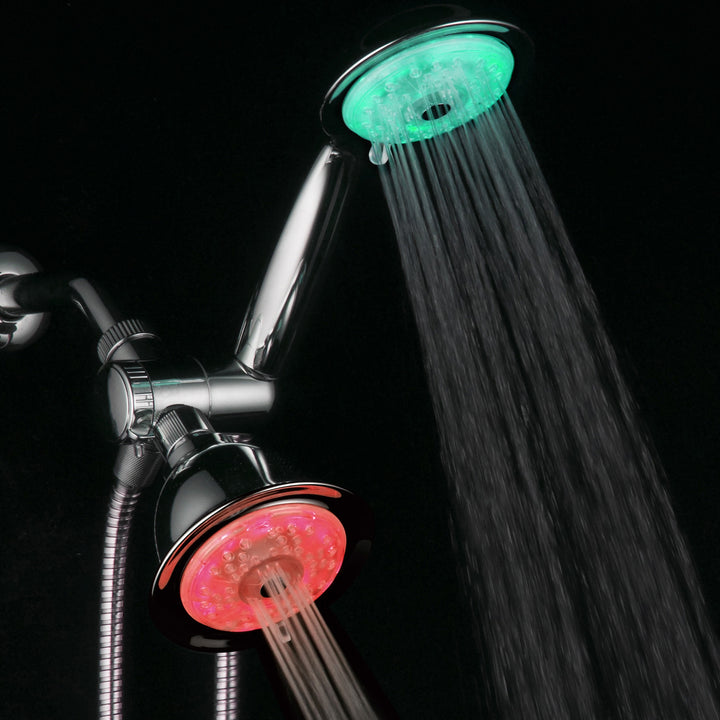 Luminex LED Shower Combo with Air Jet Turbo Pressure Boost Nozzle Technology Image 2