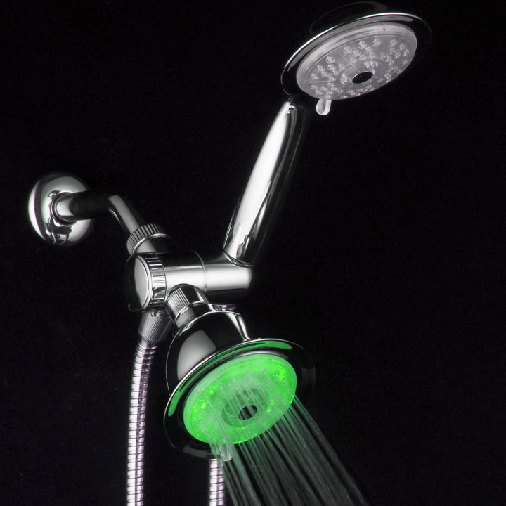 Luminex LED Shower Combo with Air Jet Turbo Pressure Boost Nozzle Technology Image 3