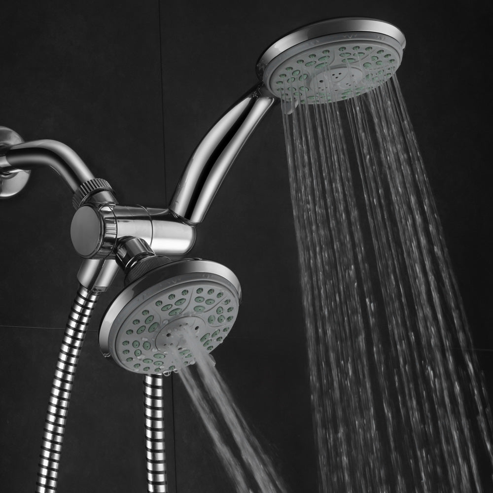 HotelSpa 24-Setting Chrome Handheld Shower Head Combo Tool-Free Installation Image 1