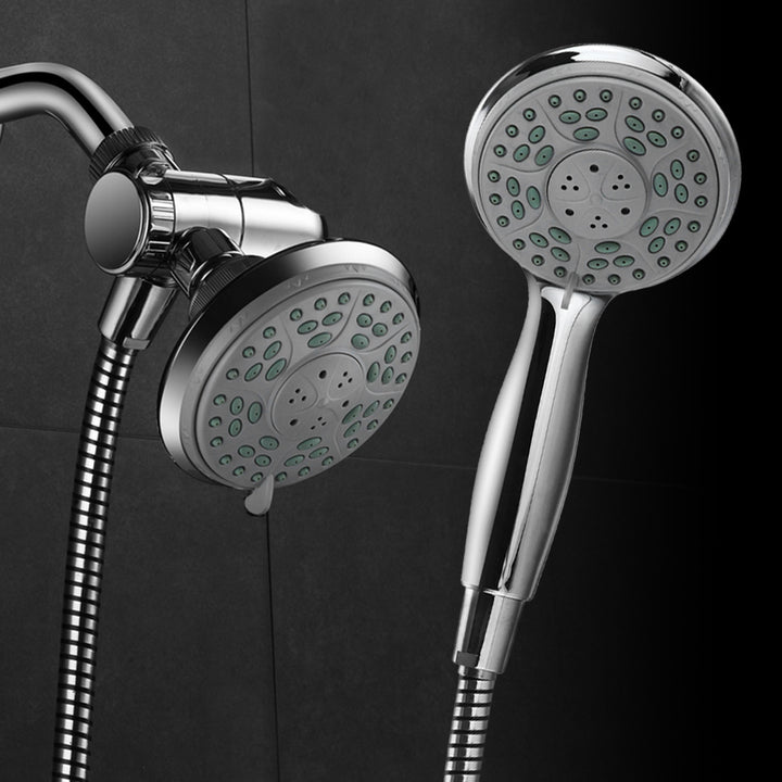 HotelSpa 24-Setting Chrome Handheld Shower Head Combo Tool-Free Installation Image 2