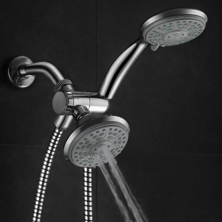 HotelSpa 24-Setting Chrome Handheld Shower Head Combo Tool-Free Installation Image 4