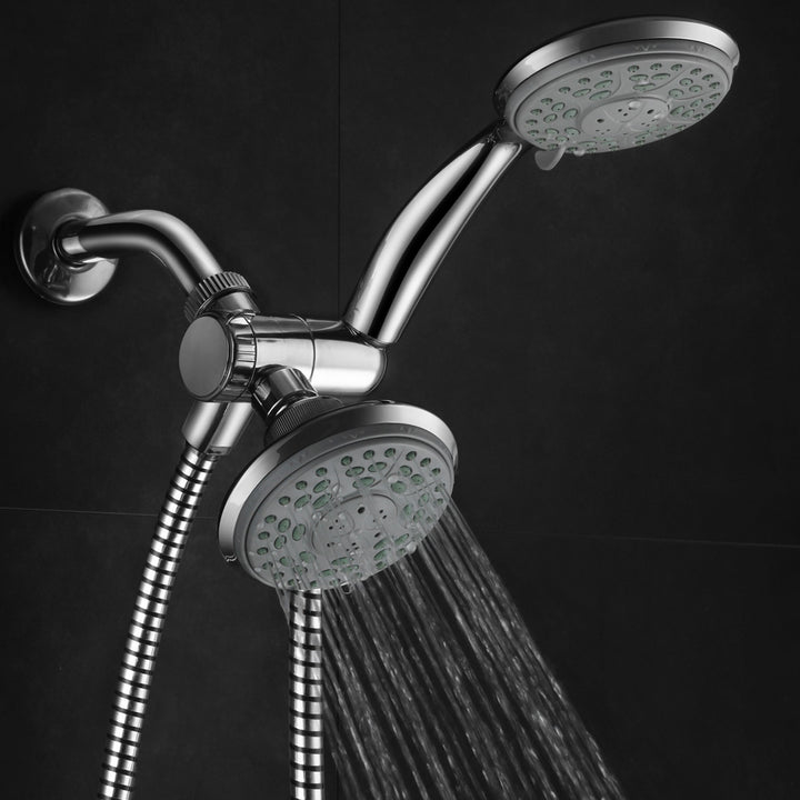 HotelSpa 24-Setting Chrome Handheld Shower Head Combo Tool-Free Installation Image 6