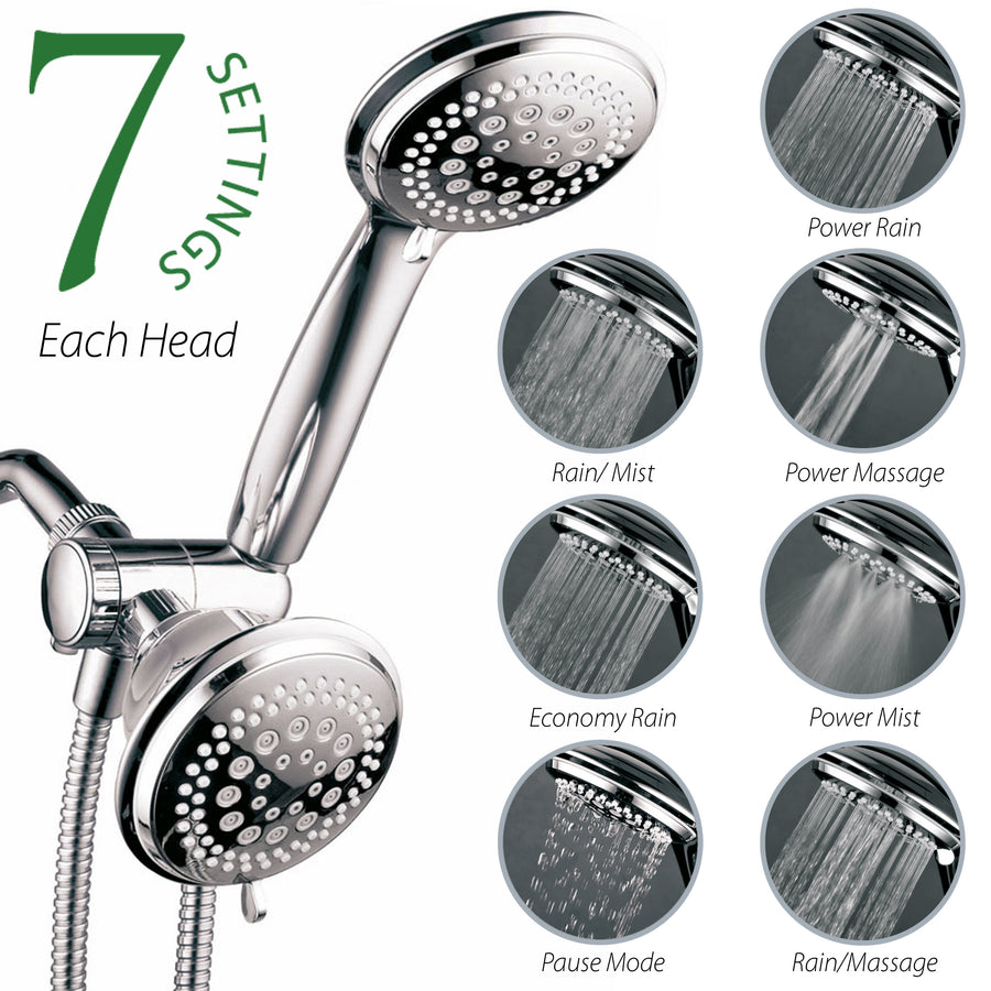 HotelSpa 36 Setting Luxury 3 Way Shower Combo with 4 Inch Shower Heads 1436 Image 1