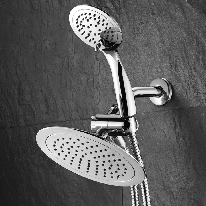 Razor Slimline 8 Inch Rainfall Shower Head Combo 3 Way Chrome Handheld 1442 Image 5