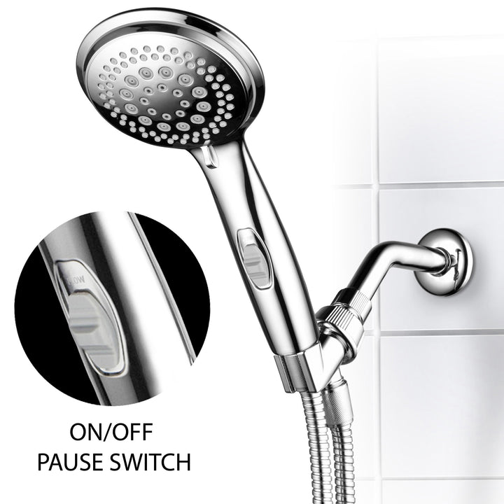 DreamSpa 9 Setting Hand Shower Head with Patented ON/OFF Pause Switch Image 2