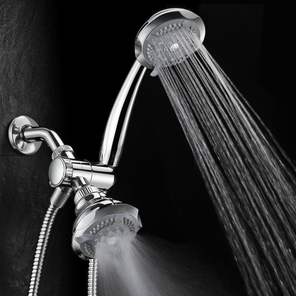 DreamSpa 19 Setting Chrome 3 Way Luxury Shower System Hand and Rain Shower Heads Image 1